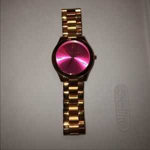 Michael Kors watch gold and pink